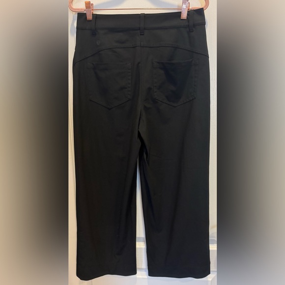 LULULEMON City Sleek 5 Pocket Wide-Leg High Rise 7/8 Length Pant Black Sz 28 - Picture 7 of 10